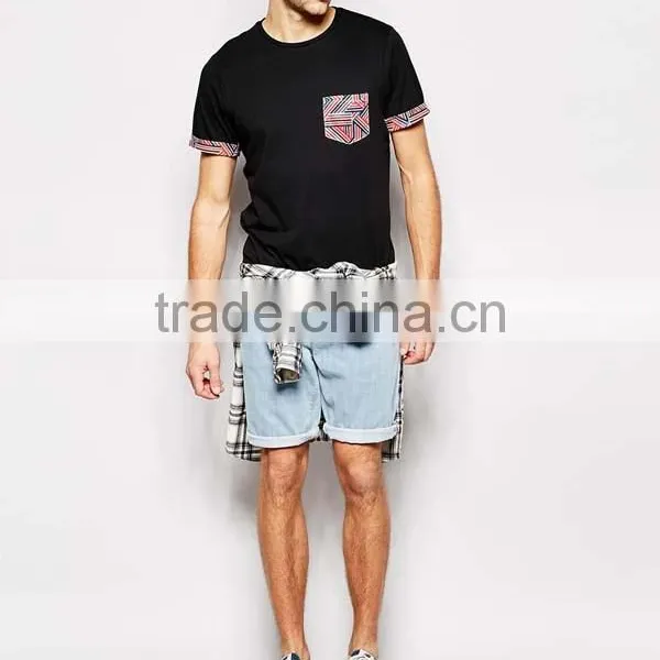 Custom High Quality Mens Printed Pocket T Shirt photo-6