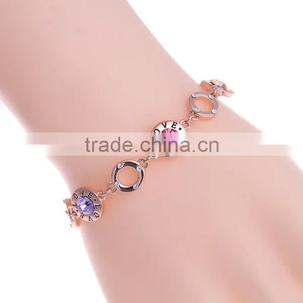 Zm33716a Fashion Wholesale Gold Plated Colorful Bracelet Jewelry photo-2