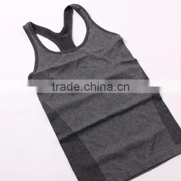 Hot Sale Fashion Cotton/polyester Women Gym Dry Fit Tank Top photo-3