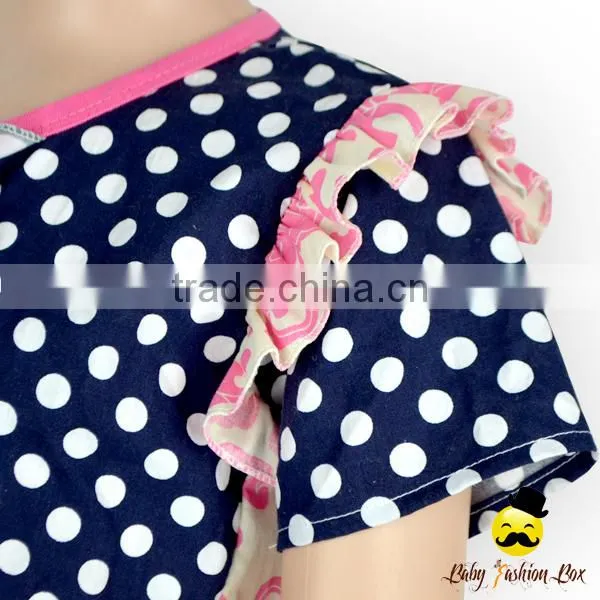 Kids Modeling Clothes Suits Polka Dots Ruffle Short Sleeve With Snaps Summer Baby Girl One Piece Harem Bodycon Jumpsuit Clothes photo-5