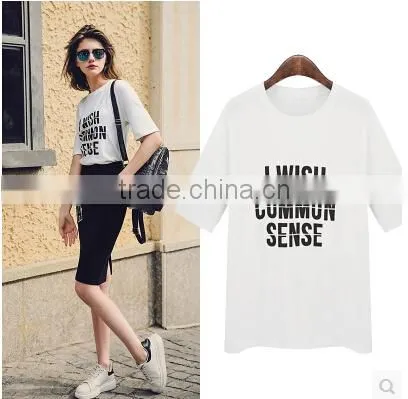 2016 China Custom Women's New Fashion T-shirt Printing Wholesale China photo-2