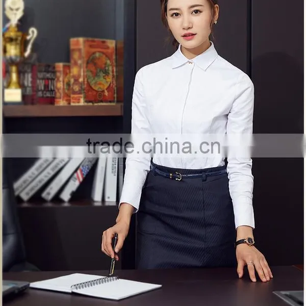 Stylish Design Chantilly White Shirt Strip Skirt Ladies Formal Suits Designs photo-6