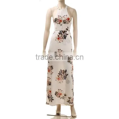2017 New Side Slit Dress Summer Beach Fashion Chiffon Women Long Dress photo-4
