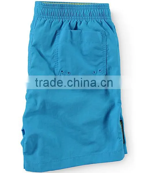 Wholesale Poly Plain Dyed Elastic Shorts Men Beach Swim Men Shorts photo-4