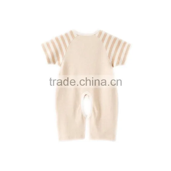 Wholesale Organic Baby Clothes 100% Organic Cotton Striped Romper Baby Clothing photo-6
