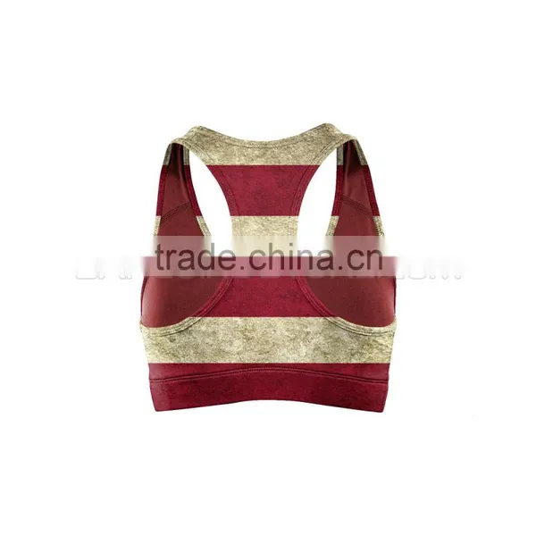 Multi Star American Flag Compression Sports Bra photo-2