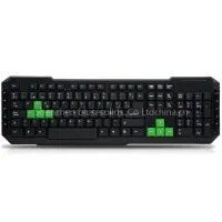 Factory Price USB Computer Standard Keyboard With Green Game Keys