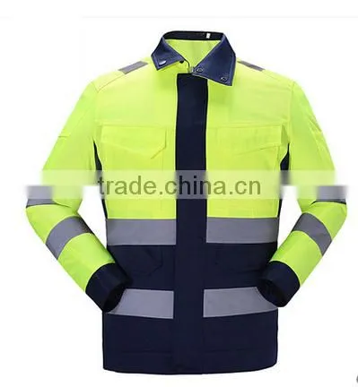 New Fashion Yellow Safety Reflective Jacket Unisex Workwear