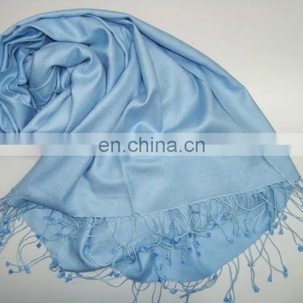 Plain Silk Pashmina Wool Shawls & Scarves photo-2