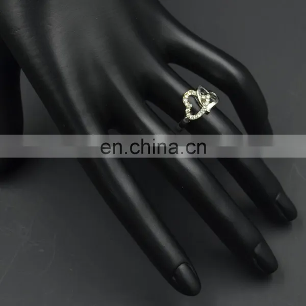 MCR-0008 In Stock Fashion Wedding Wholesale Latest Double Heart Design Ring for Girls photo-2
