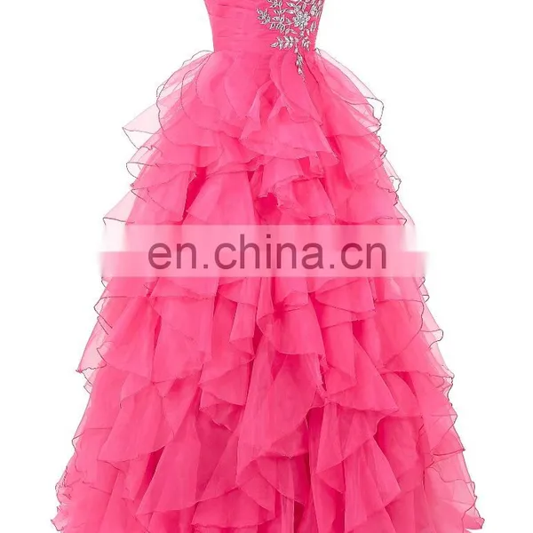 Grace Karin Strapless Off Shoulder Organza Long Western Boutique Dresses CL3411-1 photo-2