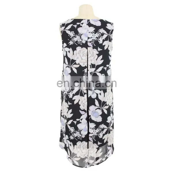Floral Print Neck Trim Old Lady Tunic Guangzhou Manufacturer photo-2
