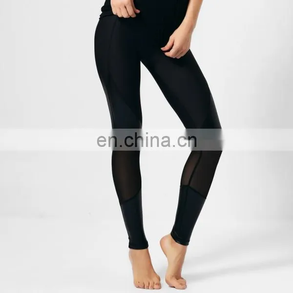 Womens Sports Wear 2016 Mesh Stitching Hot Transfer Prints New Arrival Compression Sexy Yoga Pants for All Ages Manufacture photo-2