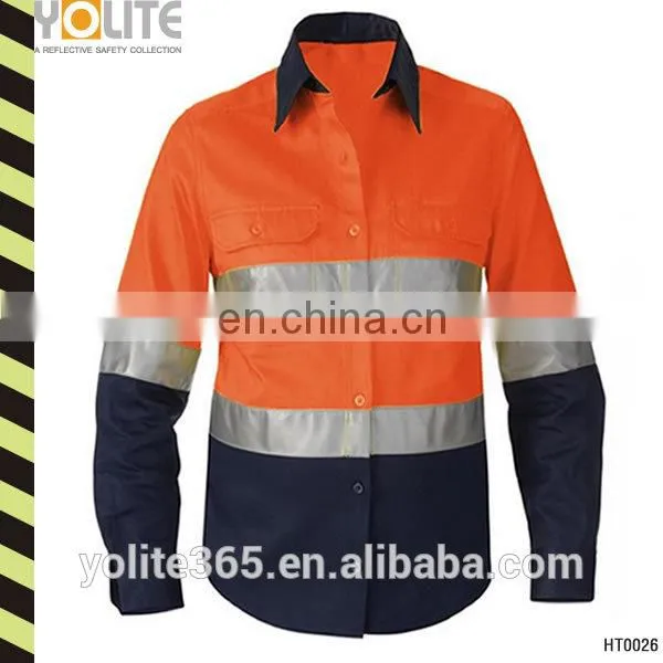 Hot Sales Two Color Long Sleeve Reflective Safety t Shirt