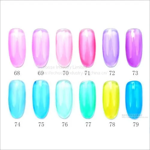 Soak-off UV Glass Nail Gel Polish Color Painting Gradual Changing Nail Decoration