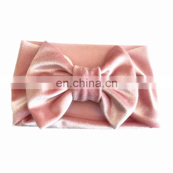 Girls Christmas Soft Bow Knot Turban Hair Bands Baby Hair Accessories for Children Velvet Bow Headwear Gifts Props photo-6