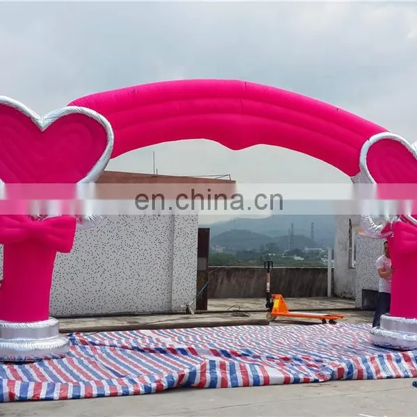 Customized Outdoor Inflatable Wedding Arch Inflatable Loving Heart Arch For Party photo-3