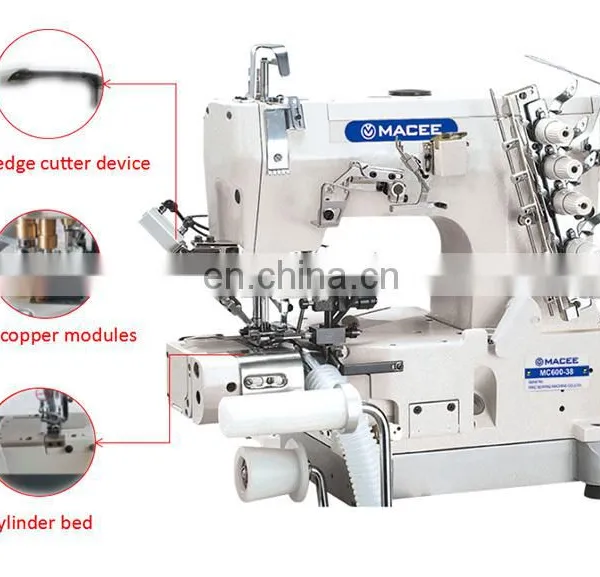 MC 600-38 RIHGT CUTTER CRLINDER-BED INTERLOCK SEWING MACHINE photo-2