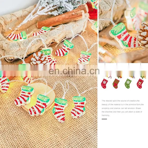 2020 Hot Sale Battery Powered Fairy Indoor Outdoor Iron Christmas Sock String Light for Home Room Decoration photo-6
