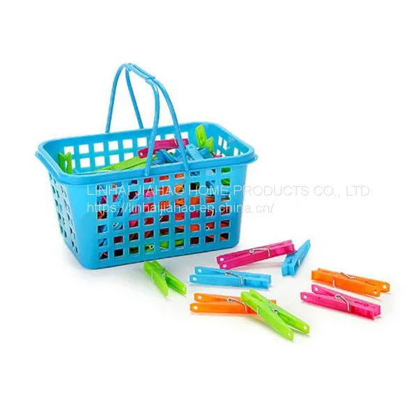 Plastic Basket With 15 Pegs
