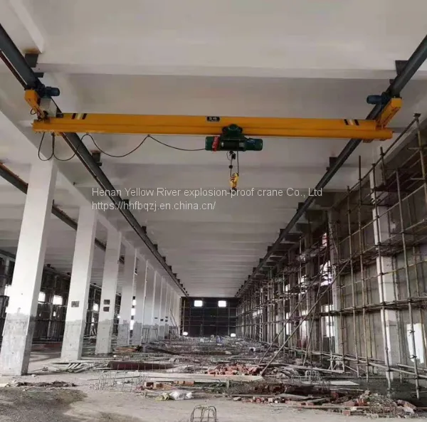 2T Span 12m Suspended Single Girder Eot Crane Remote Control Single Speed,Electric Hoist Suspension Crane
