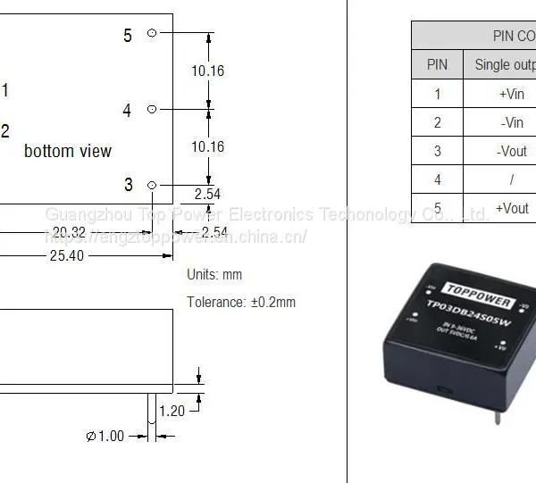 5W 1.5KVDC Isolated DC/DC Converters Encapsulated Power Supply photo-3