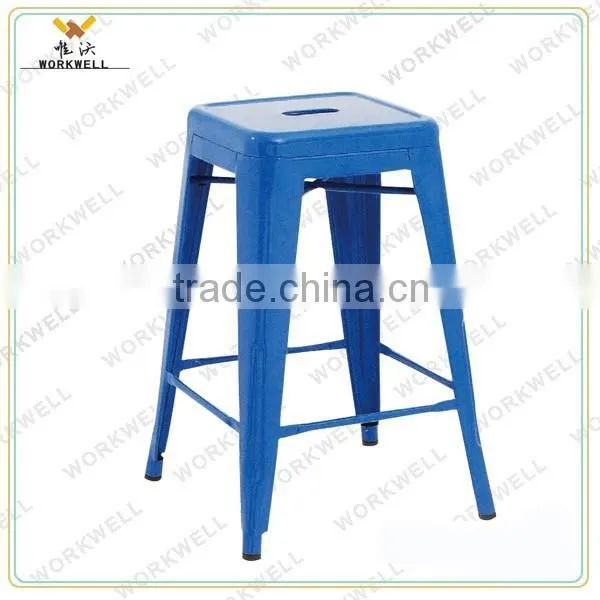 Galvanized Marais Side Metal Bar Stool Chair photo-4