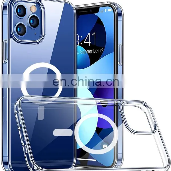 Shockproof Transparent Clear TPU Magnet Phone Case for Magsafe Case for Iphone 12 Pro Mini Max