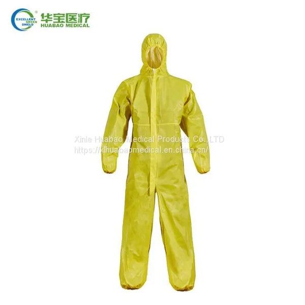 FD6-2002 Hooded Protective Coverall Type 6 Coveralls Medical Hooded Protective Coverall