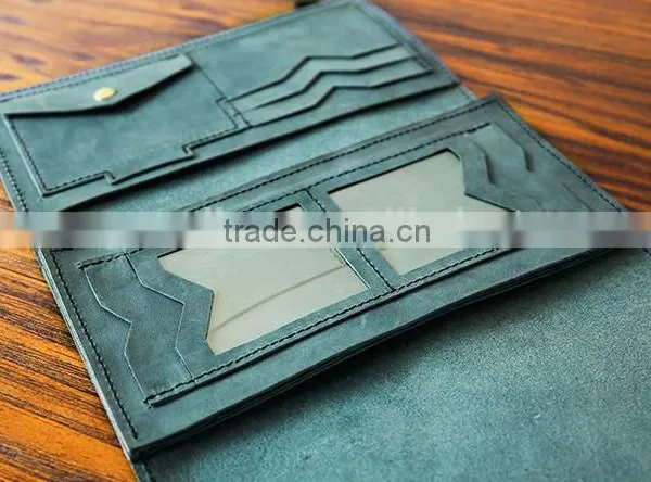 New Designer Hand-made Cowhide Leather Wallet Retro Couples Wallet Unisex Wallet Purse photo-3