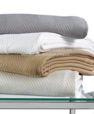 Woven Woolen Cotton Hospital Blanket