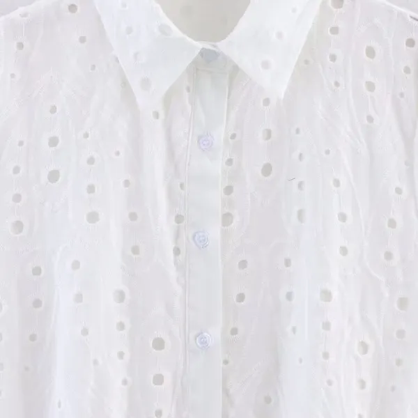 New Women's Clothing European and American Style Fashionable Hollow Embroidery Short Dress photo-3