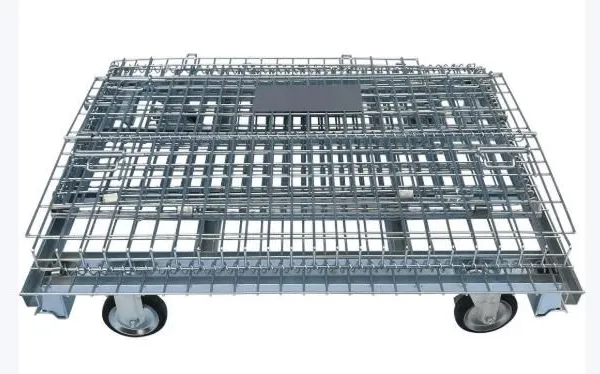 Storage Storage Metal Foldable Pallet Steel Wire Mesh Warehouse Cage Stillage photo-2