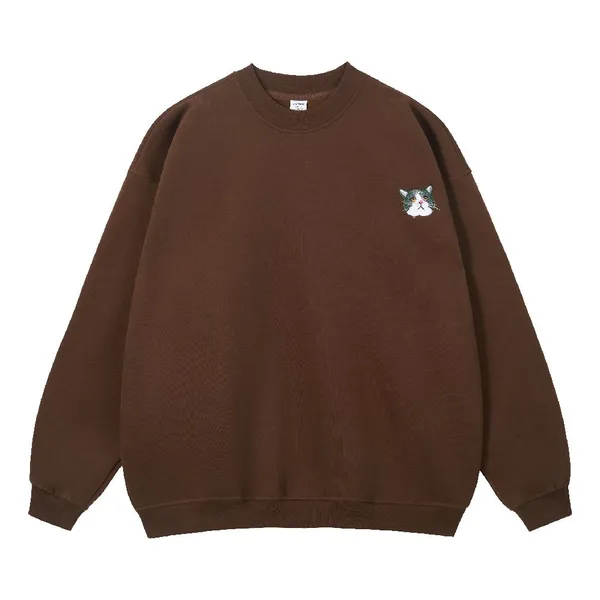 Fashionable 3D Printed Cotton French Terry Crew Neck Sweatshirt photo-2