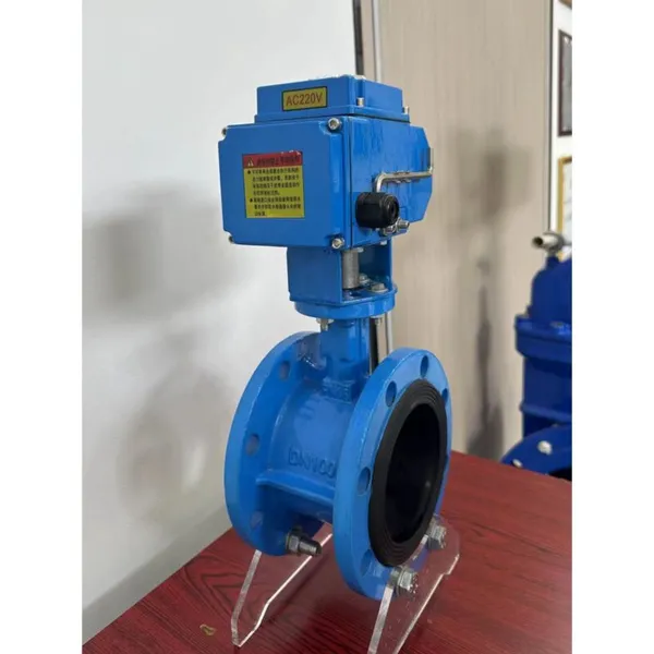 Electric Actuator Ip68 220V DN100 PN16 Ductile Iron Actuated Electric Flange Type Motorized Butterfly Valve photo-5