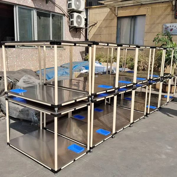 Lean Tube Turnover Cart, Flexible Assembly Line Side Trolley for Small Parts Transfer in Electronic Workshops photo-5