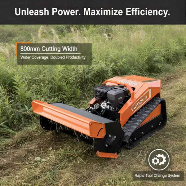 MTSK800 Multi Functional RC Lawn Mower 40° Slope 200m Remote Control With Y Shaped Flail Mower for Farm Garden