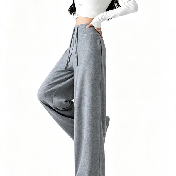 Women’s Casual High-Waist Wide-Leg Pants photo-3