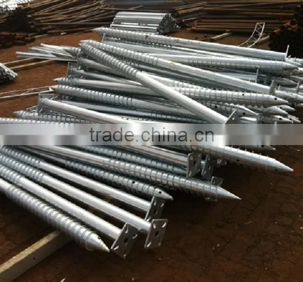 Solar Ground Screw, Solar Ground Anchor, Galvanized Solar System Ground Pile photo-2