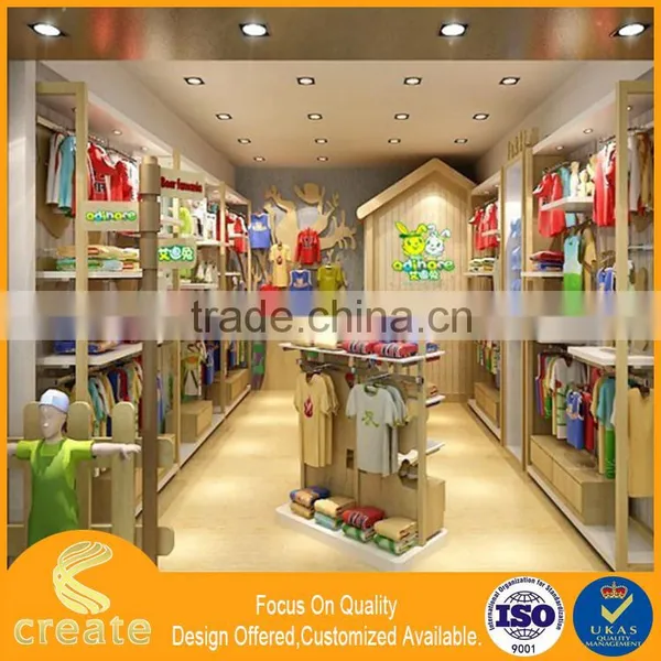 OEM/ODM Making Cabinet Designs for Children's Clothes,shop Furniture Garment Display for Kids Clothing photo-2