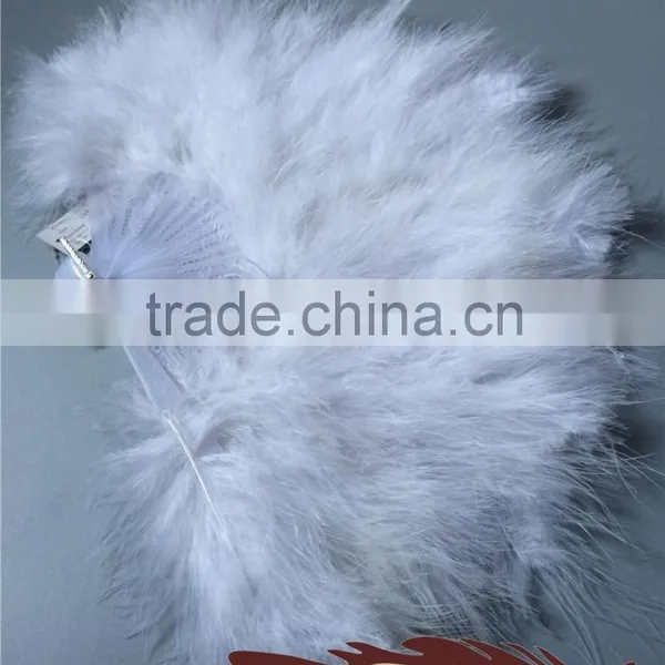Wholesale Feather White Turkey Marabou Feather Fan Feather Hand Fans For Birthday Party photo-4