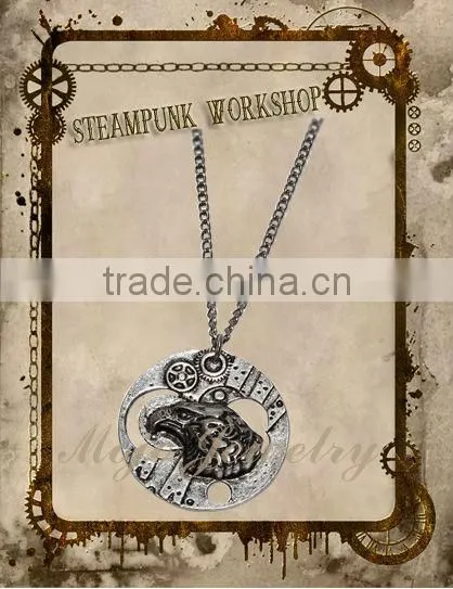 Vintage Jewelry Retro 70s Alternative Hip Hop Steampunk Chain Necklace photo-4