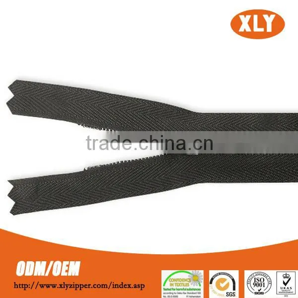 Fancy Cloth Zipper , Black Invisible Nylon Zipper photo-3