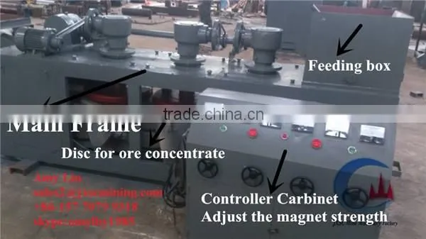 Belt Type Three Disc Magnetic Separator for Tungsten Ore/ Tantalite/tungsten/Columbite Oncentration photo-2