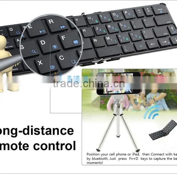 Long Disctance Remote Control Foldable Mini Bluetooth Wireless Keyboard photo-6