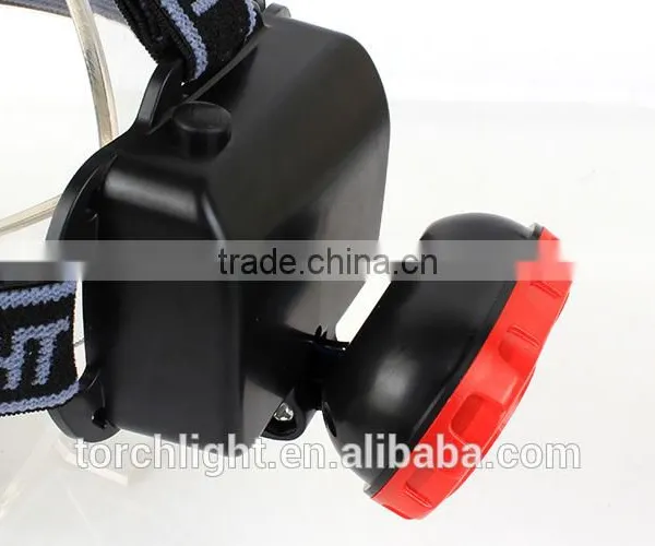 3W Ultra Bright 2 White LED Headlight Headlamp 3 Modes 2LED Red Flashlight for Outdoor photo-2