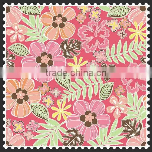 100% Polyester Flower Print Taffeta Fabric photo-2
