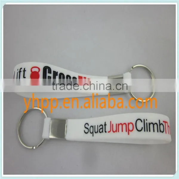 Custom Squat Jump Climb Throw Lift CrossFit Cross Fit Silicone Wristband Key Tag Holder photo-5