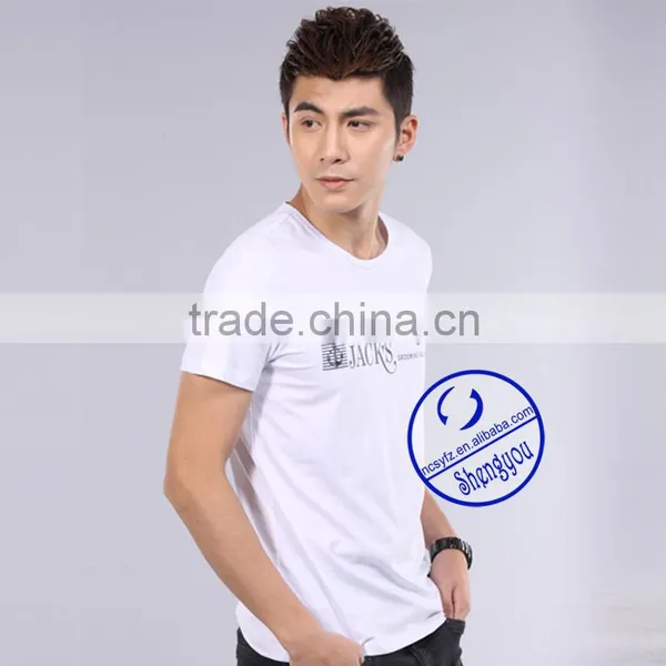 Custom 2015 New Design Mens White Printed t Shirt Design Wholesale China photo-2