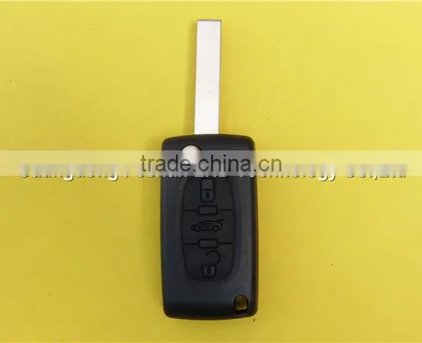 Remote Flip Folding Key Fob Case 3 Buttons for Peugeot 407 CE0536 photo-2